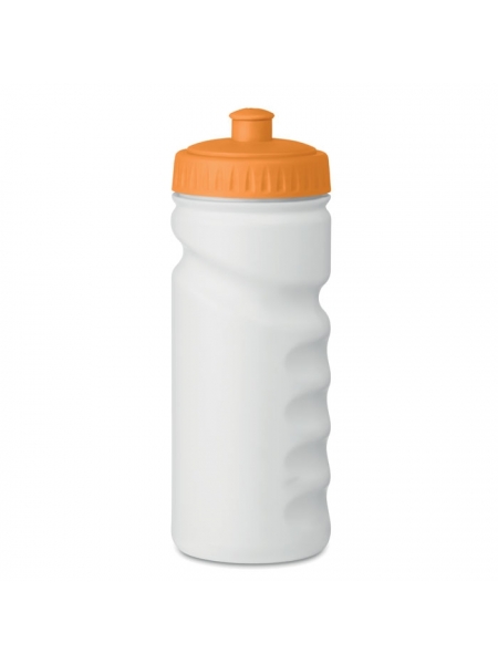 Borraccia da sport con comoda impugnatura. In PE. Capacità: 500 ml. BPA 500ml.