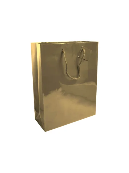 Buste in carta di lusso laminata lucida personalizzabile Crema M