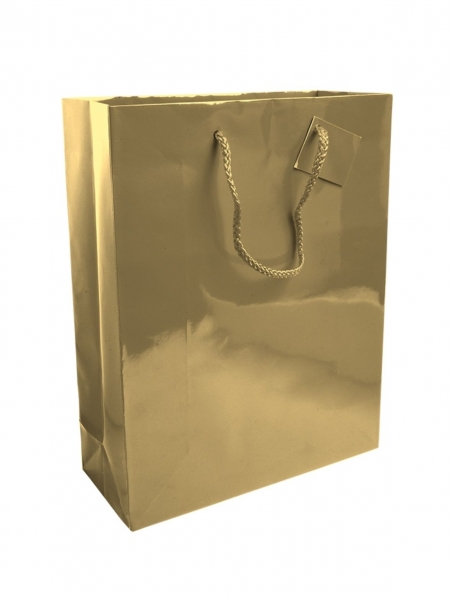 Shopper carta lusso laminata lucida - 22x29x10 cm