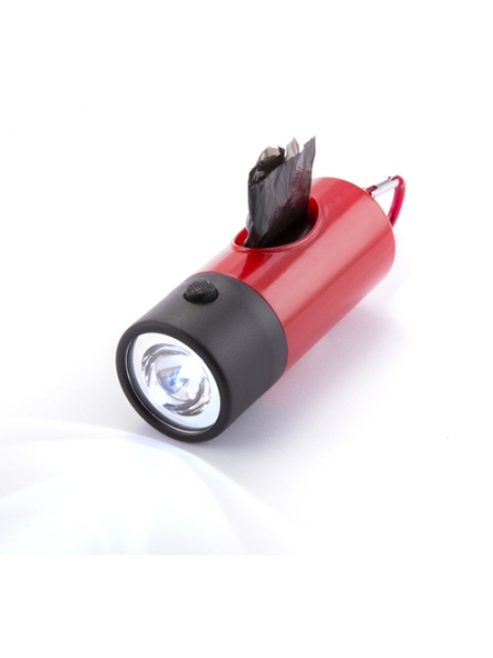 Porta sacchetti per cani con torcia a Led