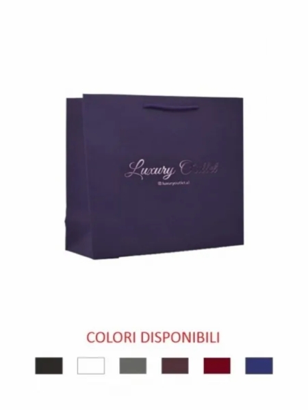 Buste in carta elegant personalizzate con stampa a caldo 22 x 10 x 22,5 cm