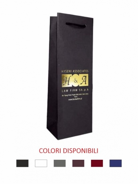 Buste in carta Elegant personalizzate con stampa a caldo - 12x9x39 cm