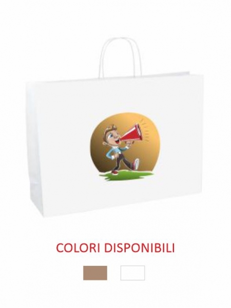 Buste di carta con manici personalizzabile da 54x13x36 cm