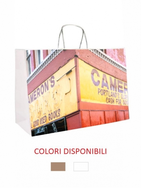 Busta in carta 54x13x36 cm - Personalizzazione full color Stampa totale