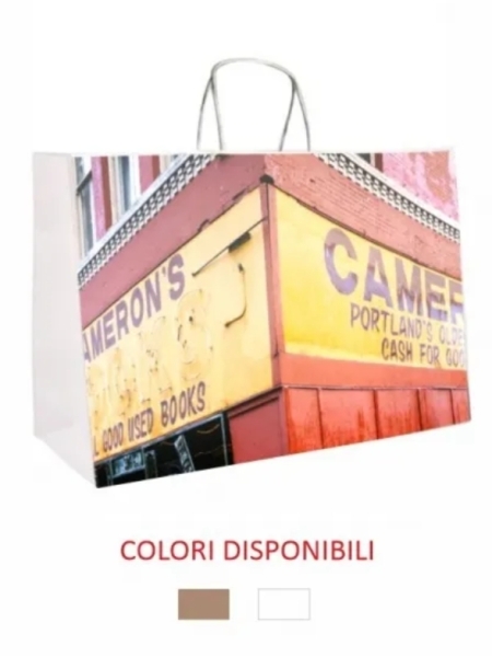 Busta in carta 54x13x36 cm - Personalizzazione full color Stampa totale