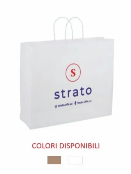 Buste in carta kraft 36 x 12 x 37 cm personalizzazione full color in area centrale