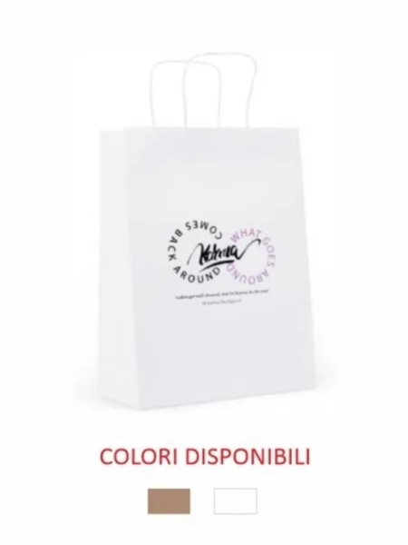 Buste di carta kraft 26x12x37 - Personalizzazione full color area centrale