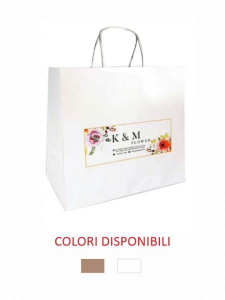 Busta in carta 22x10x22,5 cm - Personalizzazione full color in Area Centrale