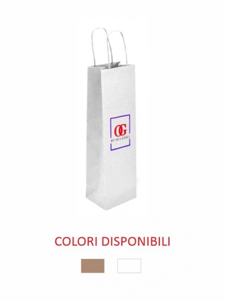 Busta in carta kraft 12x9x39 cm - Personalizzazione full color su Area Centrale