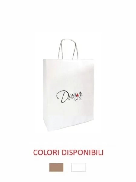 Busta in carta kraft 16x7,5x24 cm - Personalizzazione full color in Area Centrale