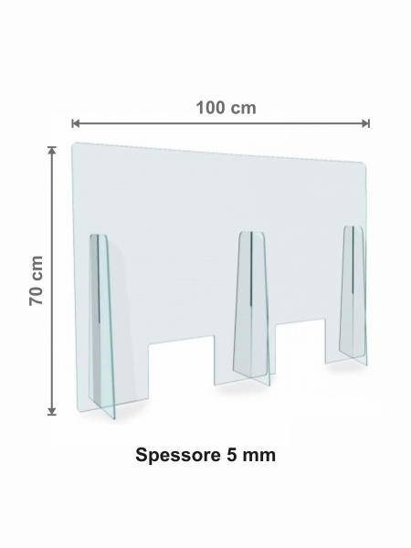 Parafiato - Protezione in Plexiglass spessore 5 mm cm 100x70