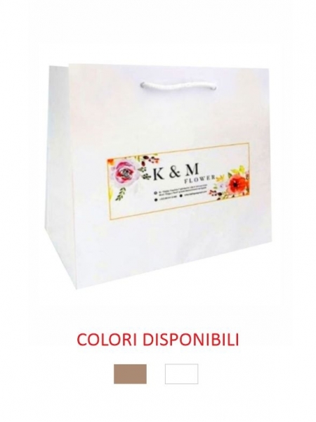 Busta in carta 22x10x22,5 cm - Personalizzazione full color su Area Centrale