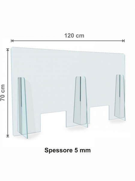 Parafiato - Protezione in Plexiglass spessore 5 mm cm 120x70