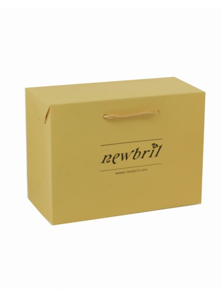 Shopper Box Color Oro 24x10x18,5 cm - Personalizzate con stampa a caldo
