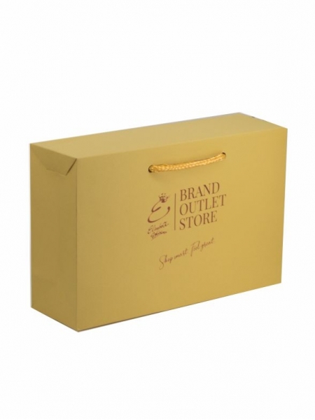 Scatole con manici color oro 32x9x20 cm - Personalizzate con stampa a caldo