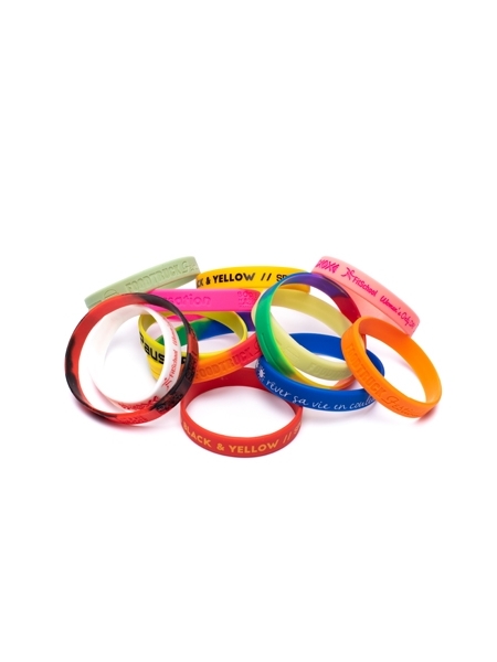 Braccialetto silicone personalizzati singolo, colore pantone