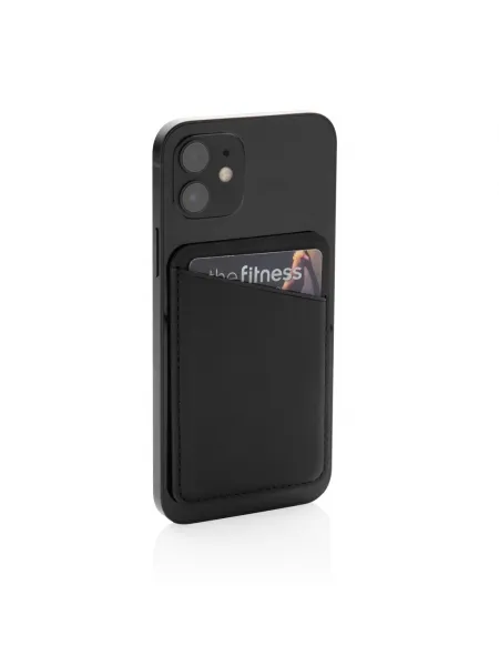 Sourcingmap Portafoglio Adesivo Per Cellulare, Porta Carte In Pelle Per Retro Smartphone, Porta Bancomat E Biglietti Da Visita, Nero