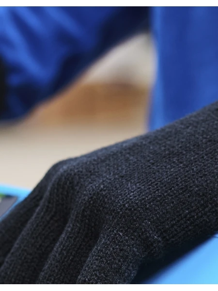 Guanti Invernali Senza Dita, Unisex, Lavoro E Tempo Libero, Misto Acrilico, Neri, Taglia Unica - Foto 3