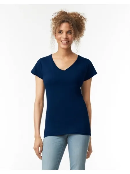 Floerns Maglietta da donna con scollo a V e spalle scese, in