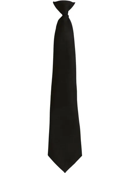 Mirabella Cravatta Unisex A Clip In Pile, Colore Nero, 53 Cm, Per Uniformi E Abbigliamento Lavoro