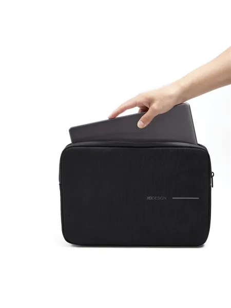 Custodia Per Computer Portatile 15-16 Pollici - Nero, Impermeabile, Ultra Sottile, Con Tasche Accessori - Compatibile MacBook Pro 16, Dell XPS, HP Envy