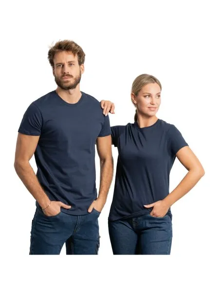 T-shirt Unisex a maniche corte con effetto lavata in pietra opzioni multicolore