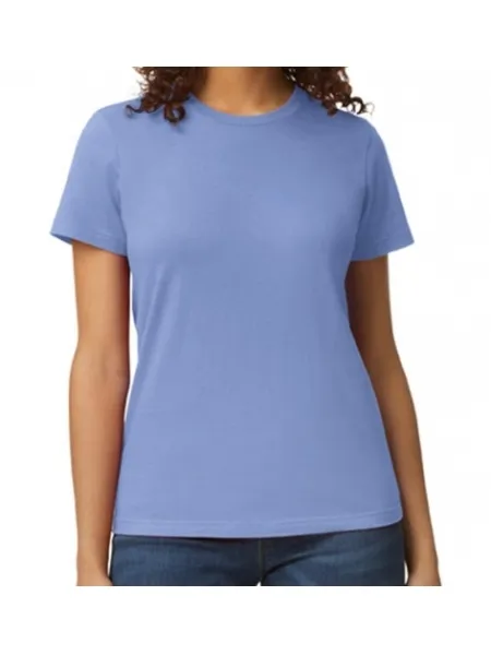 Gildan - T-shirt Donna In Cotone 100%, Girocollo, Maniche Corte - Bianco (Taglia S)
