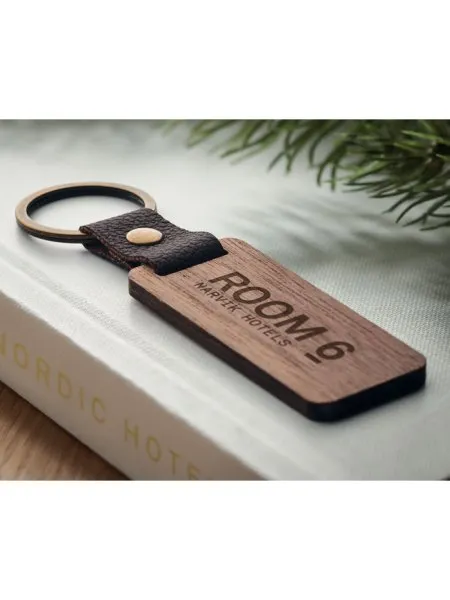 Wanapix Portachiavi In Legno Personalizzabile A Forma Di Cuore – Con Foto E Testo, 6,5x6x0,5 Cm, Made In Europe