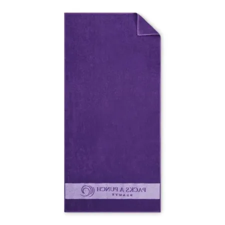 Telo mare in cotone con bordo jacquard (350 o 400 g/m²)