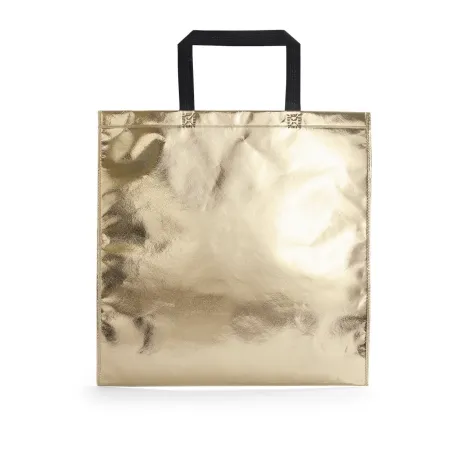 Shopper TNT laminato metallico con manici di media lunghezza Metalot
