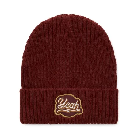 berretto con bordino a coste in acrilico