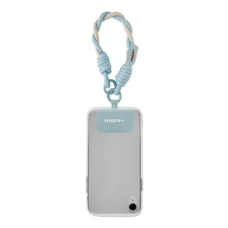 Portacellulare intrecciato bicolore con etichetta del vostro design e 2 moschettoni