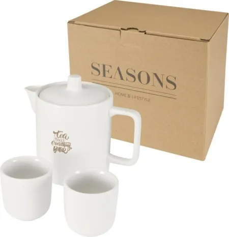 Teiera con tazze in ceramica set 800 ml con 2 tazze Suki