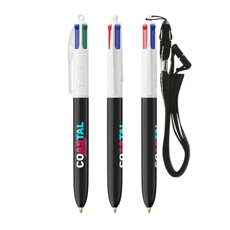 Penna 4 Colori BIC® 4 Colours® ECO + lanyard