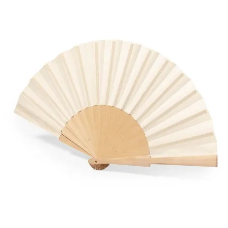 Ventaglio personalizzabile legno e tessuto cotone poliestere Sayiri