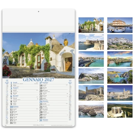 Calendario Puglia 31x53 cm personalizzabile 2027